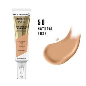 ax Factor Miracle Pure Skin long-lasting foundation 30ml SPF30/50 Natural Rose